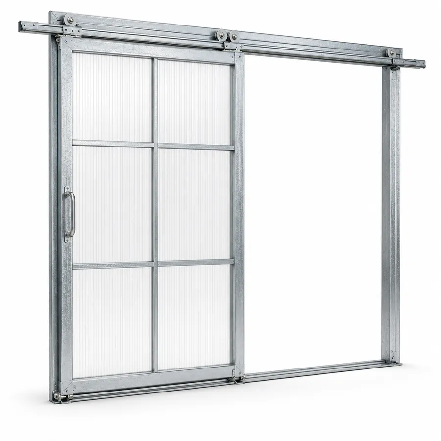 Porte coulissante avec rail